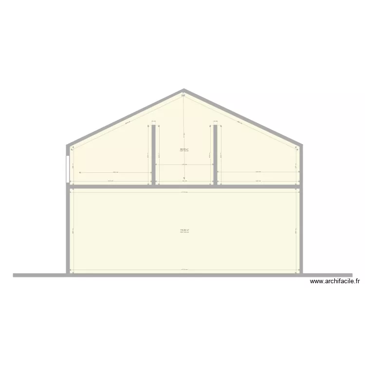 Man&egrave;ge du chalet &agrave; Gobet Jhoner. Plan de 