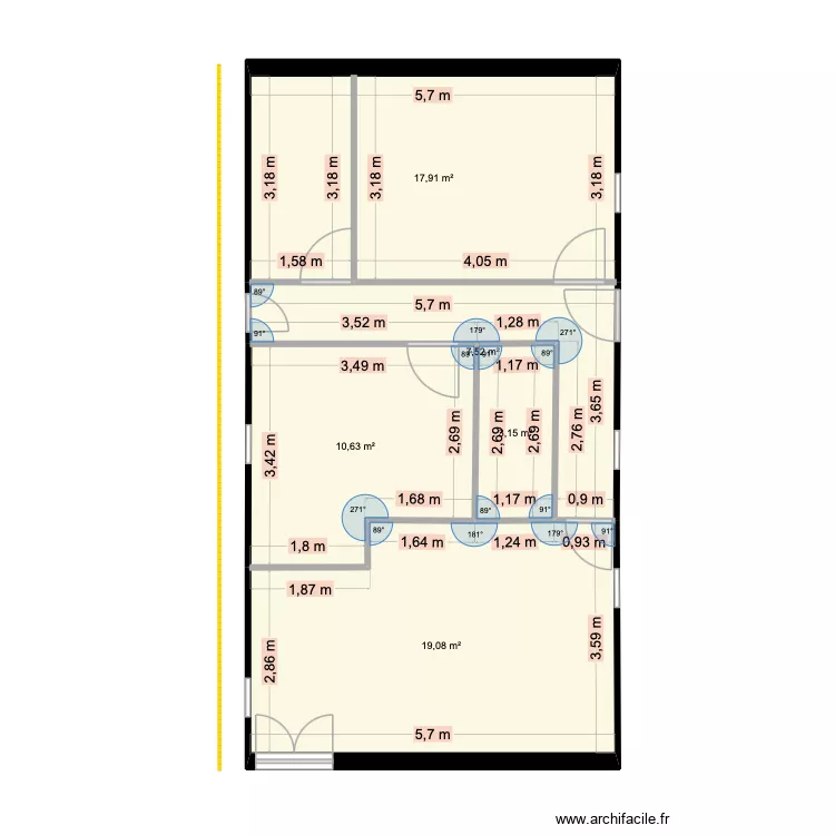 Quéliac - plan final. Plan de 5 et 58 m² Quéliac - plan final. Plan de 5 et 58 m²