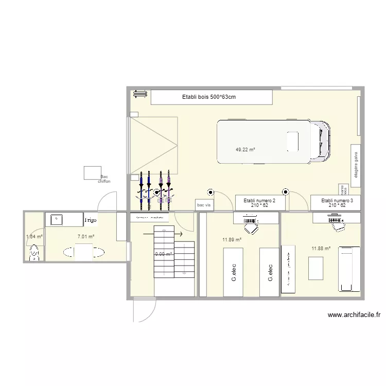 plan hangar v4 esc gauche 2 local 360. Plan de 