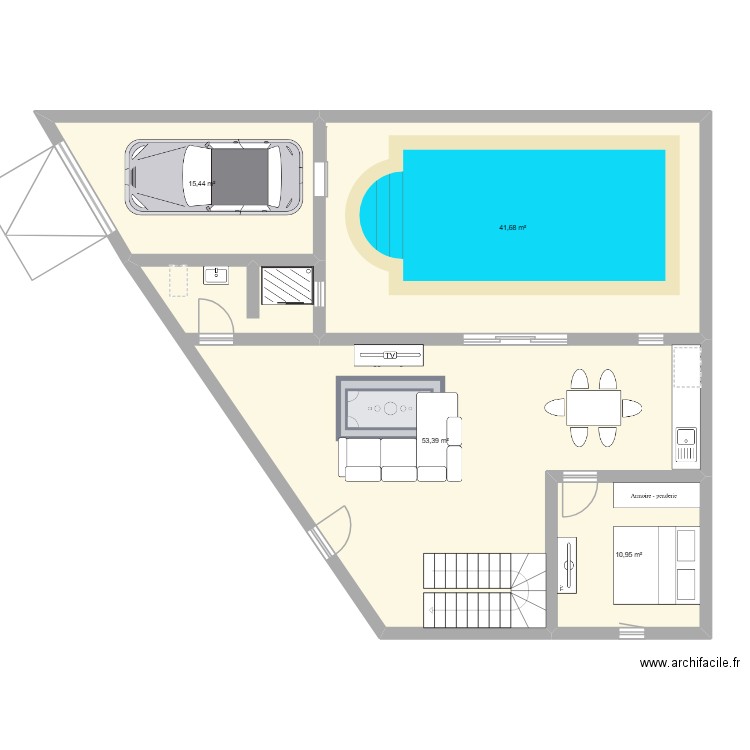 PLAN RICHAD2. Plan de 4 pièces et 121 m2
