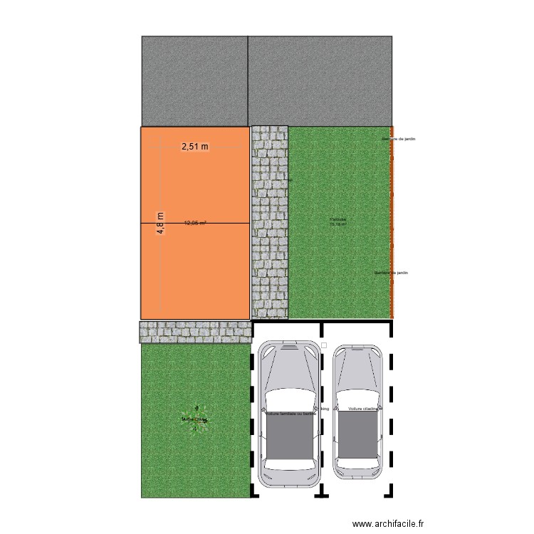 vue de dessus garage . Plan de 0 pièce et 0 m2