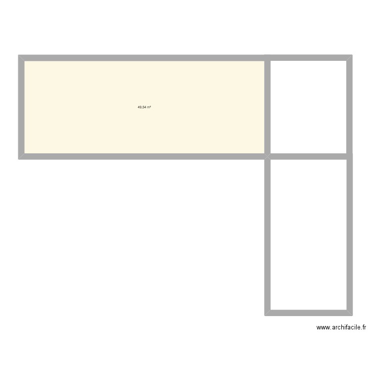 MAISON. Plan de 1 pièce et 50 m2