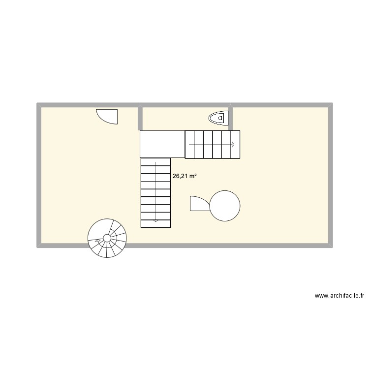 escalier. Plan de 0 pièce et 0 m2