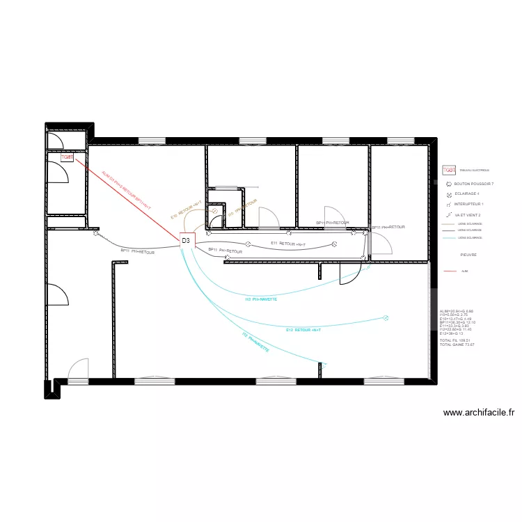 JACQUET ECLAIRAGE 3. Plan de 