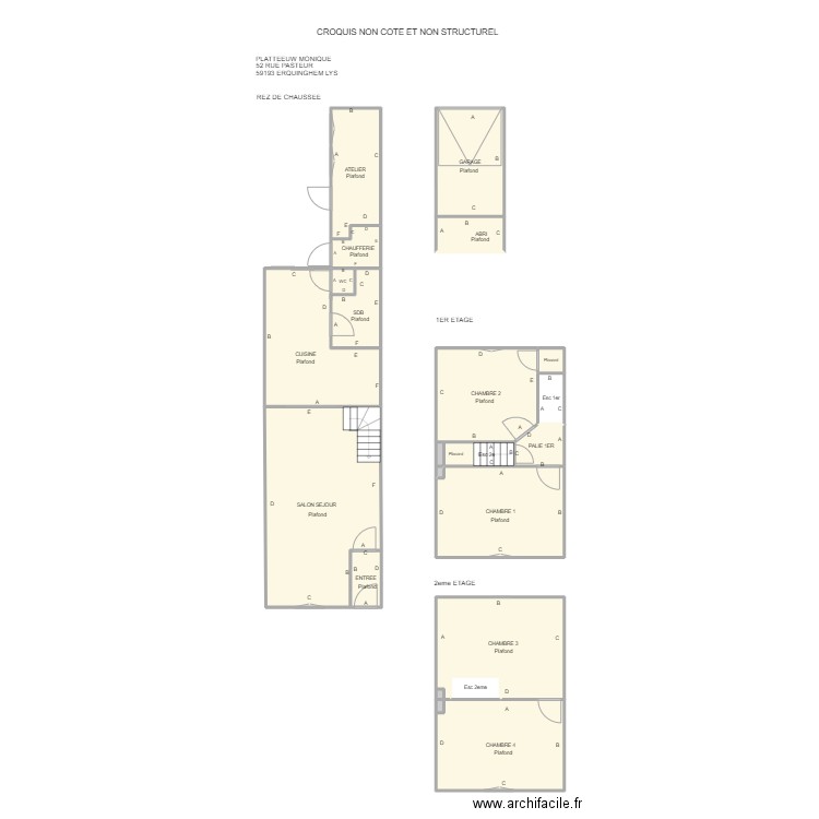 PLATTEEUW ERQUINGHEM PB. Plan de 0 pièce et 0 m2
