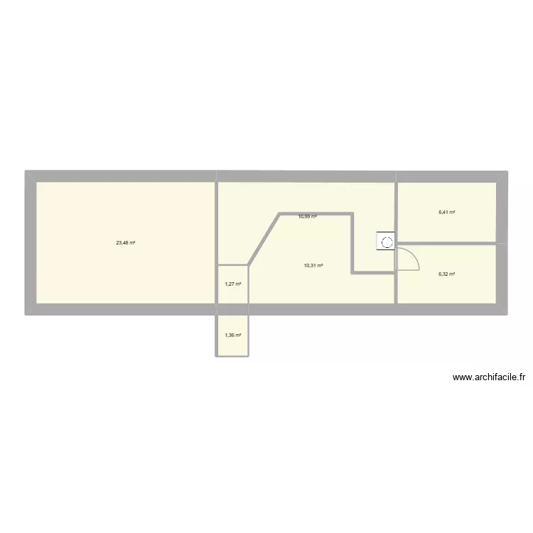 comble. Plan de 7  et 60 m²