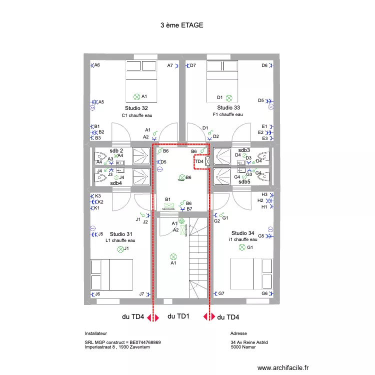 ok reine astrid 3em . Plan de 