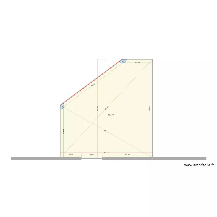 terrasse  V2. Plan de 