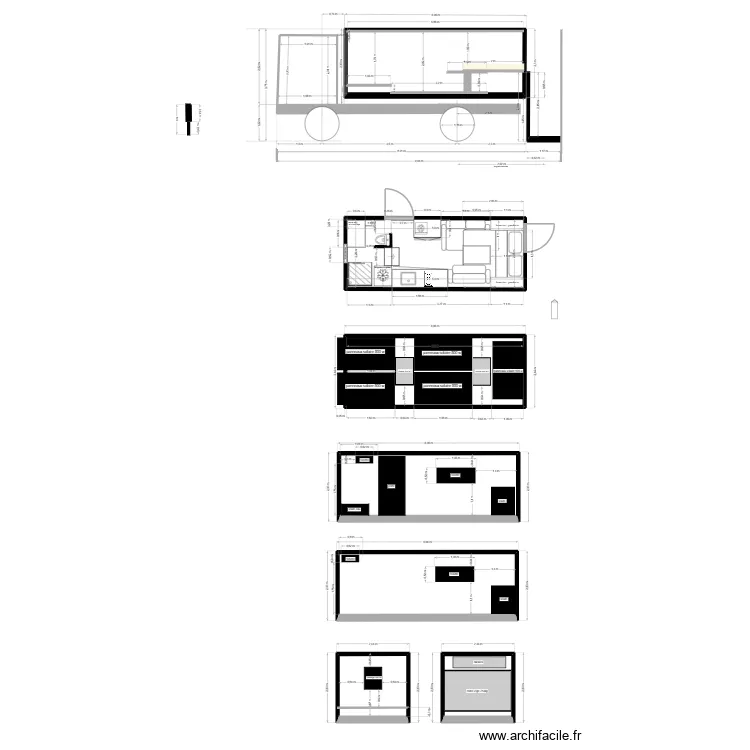 cotes shelter sdb avant canape &agrave; droite. Plan de 8 Pièces et 77 m²