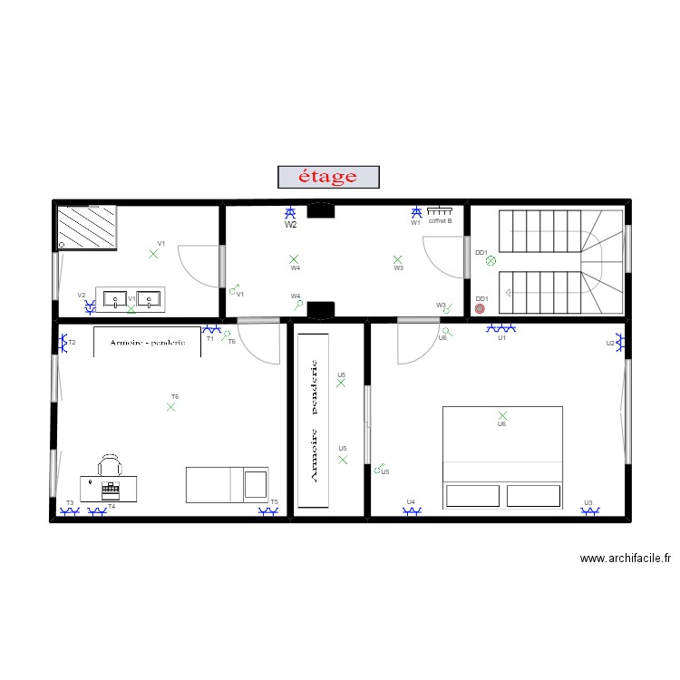 danilo étage 1. Plan de 0 pièce et 0 m2
