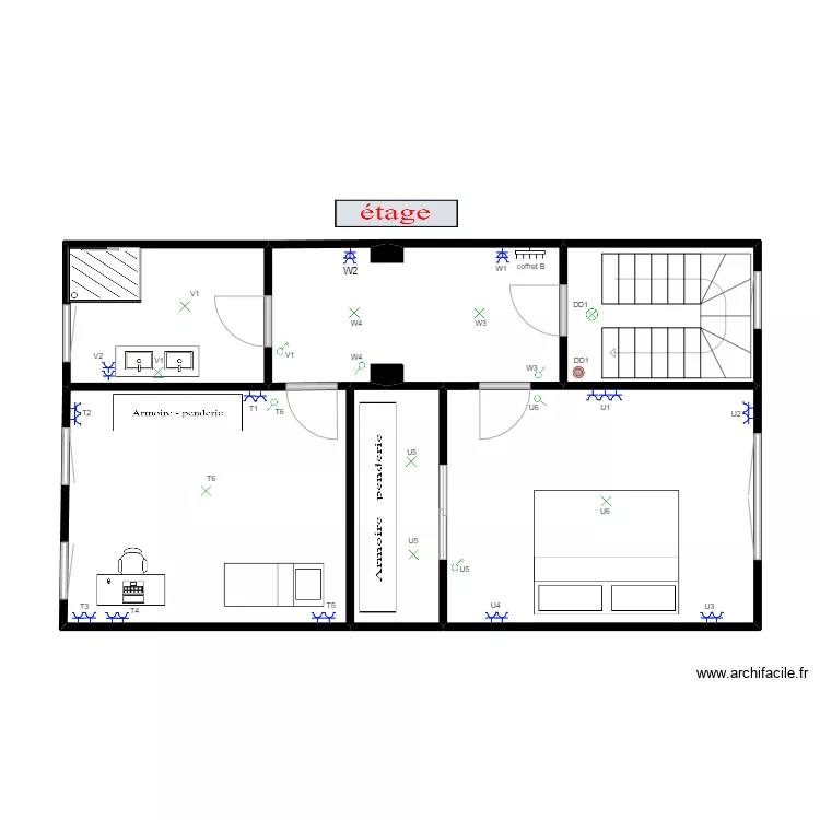 danilo &eacute;tage 1. Plan de 