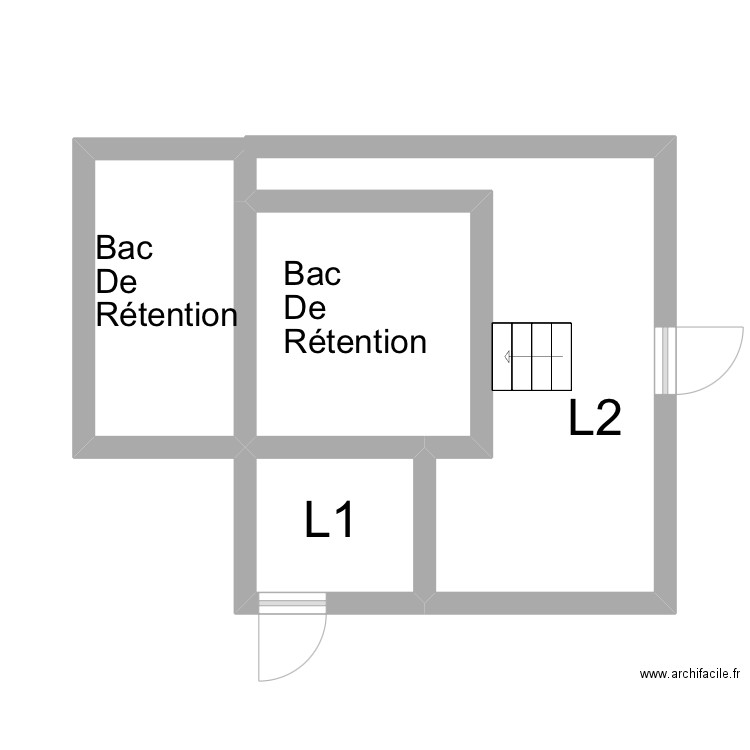 Steep. Plan de 3 pièces et 15 m2