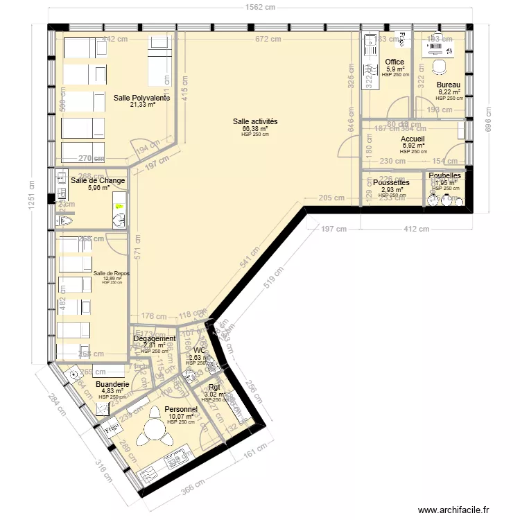 vanves Am&eacute;nagement. Plan de 14  et 154 m²