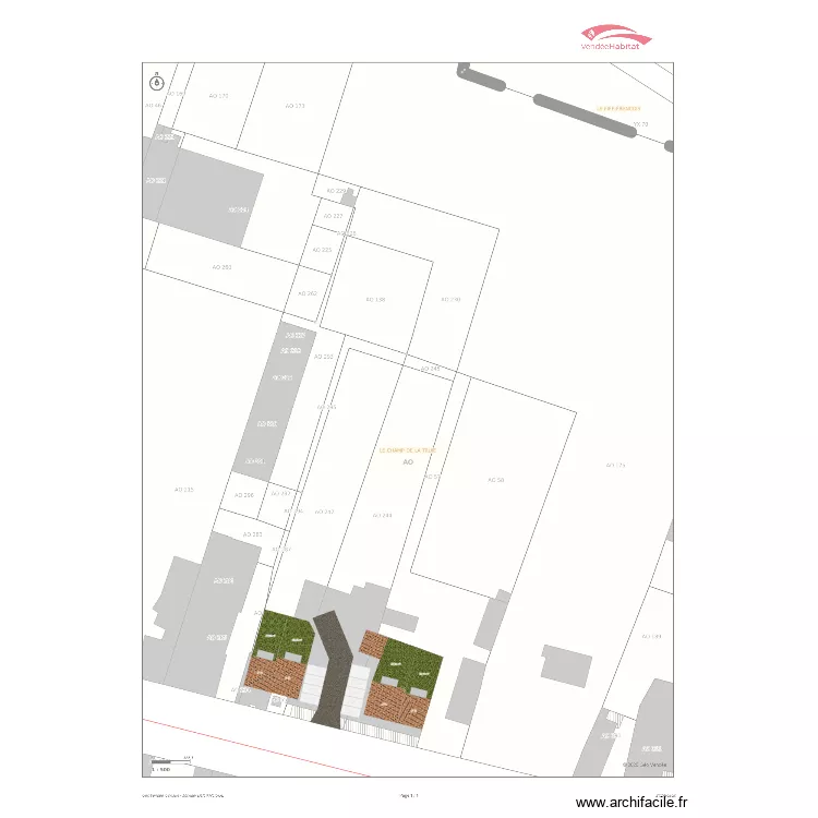 Nalliers - Les Petites Puces. Plan de Nalliers - Les Petites Puces. Plan de