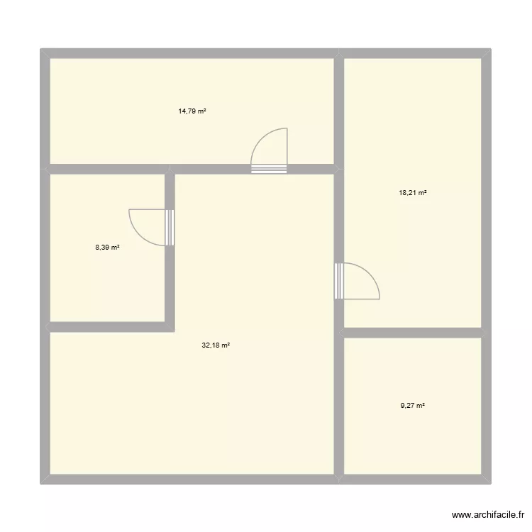 BAT 231 ETAGE. Plan de 5  et 83 m²