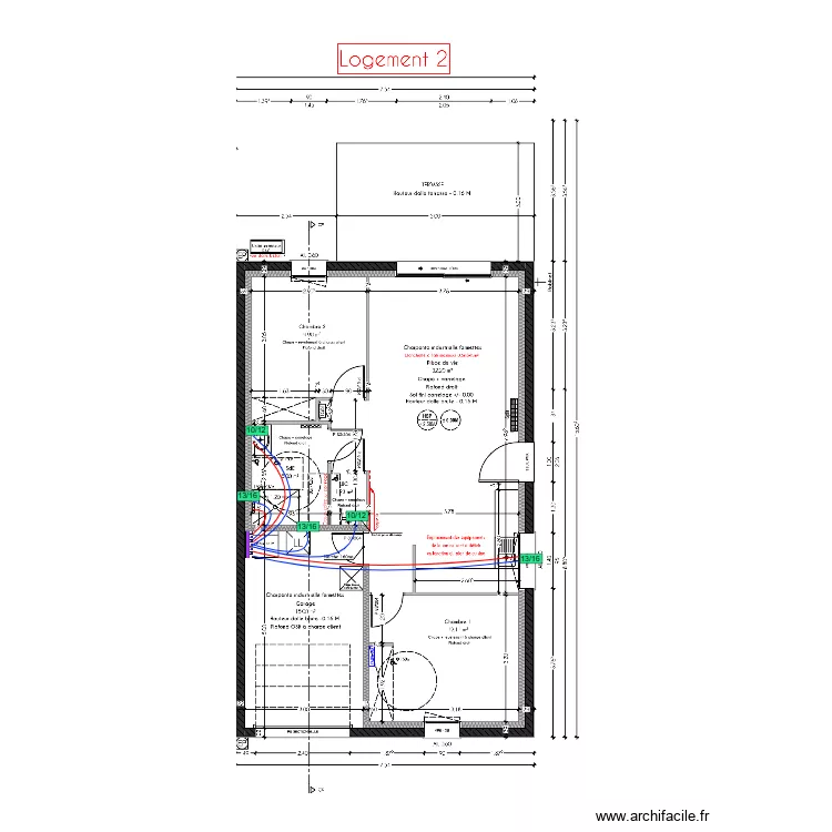 GUIBERT LOG 2 PLOMB. Plan de 