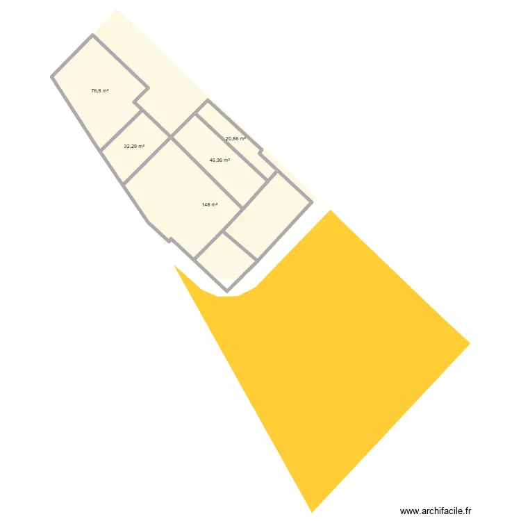 maison. Plan de 7  et 455 m²