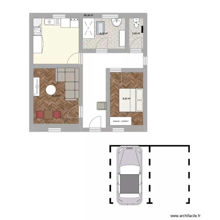 logement de Martin. Plan de 5 Pièces et 30 m² logement de Martin. Plan de 5 Pièces et 30 m²
