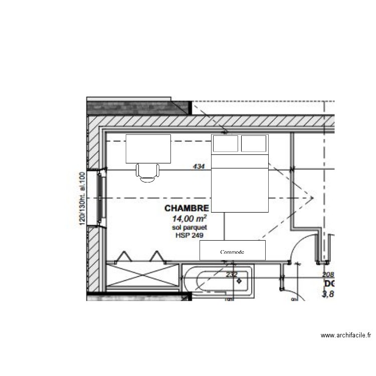 Chambre parents Ploum. Plan de 0 pièce et 0 m2