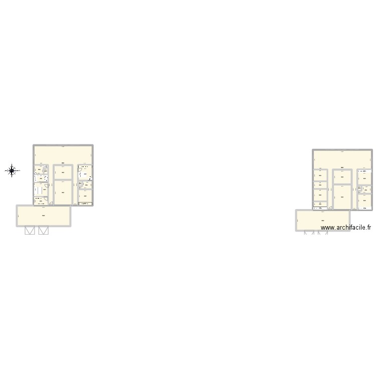 Projet Reno. Plan de 30 pièces et 547 m2