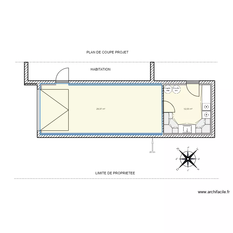 Plan garage / Implantation meubles . Plan de 