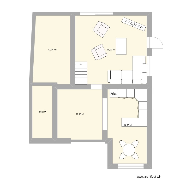 maison maintenant. Plan de 5 pièces et 71 m2