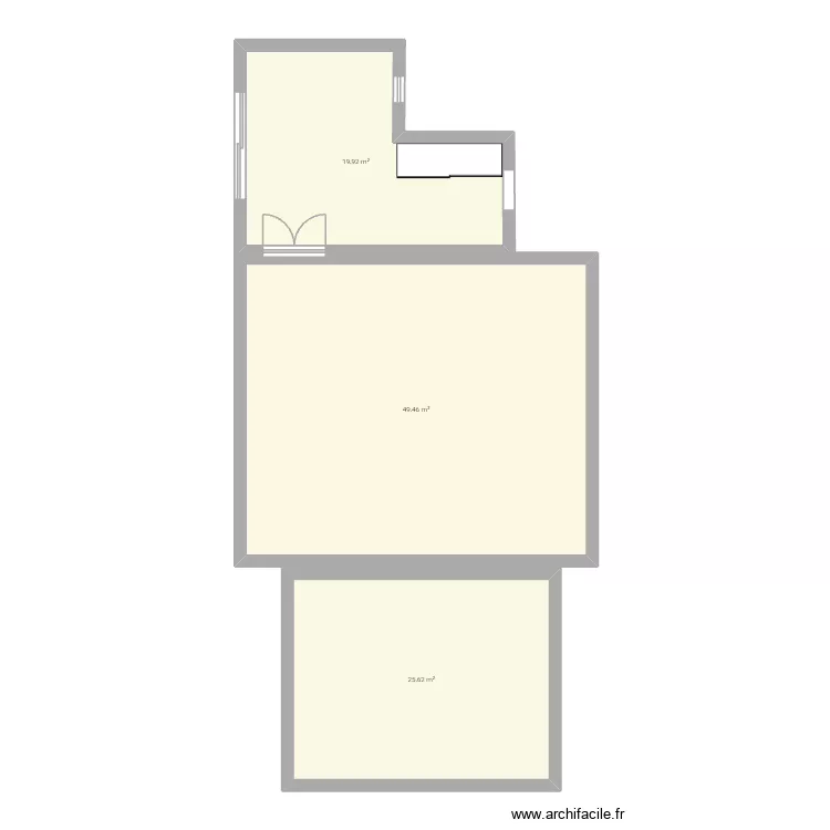 Maison. Plan de 3  et 95 m²