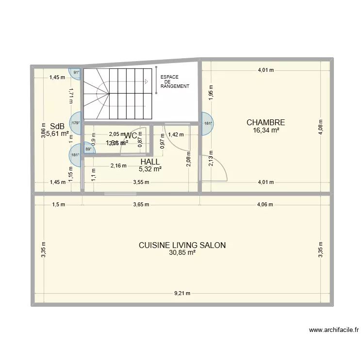 POLLEUR. Plan de 5 et 60 m² POLLEUR. Plan de 5 et 60 m²