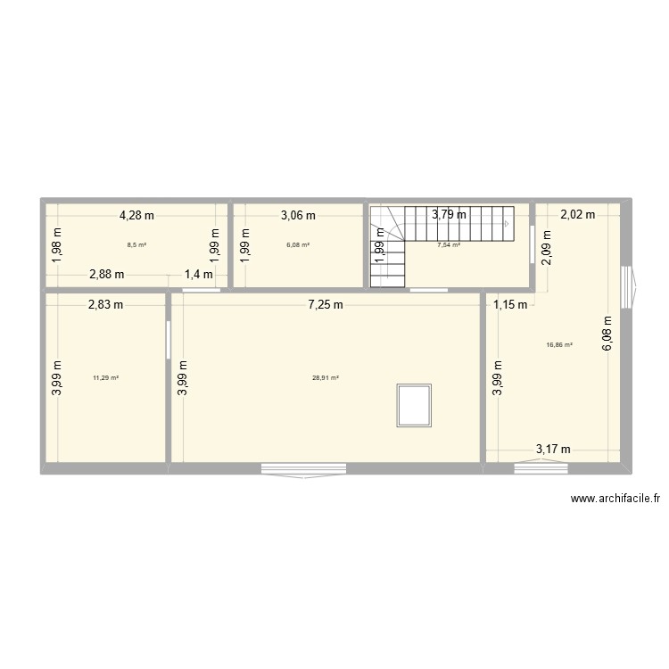 nanteuil les meaux. Plan de 6 pièces et 79 m2