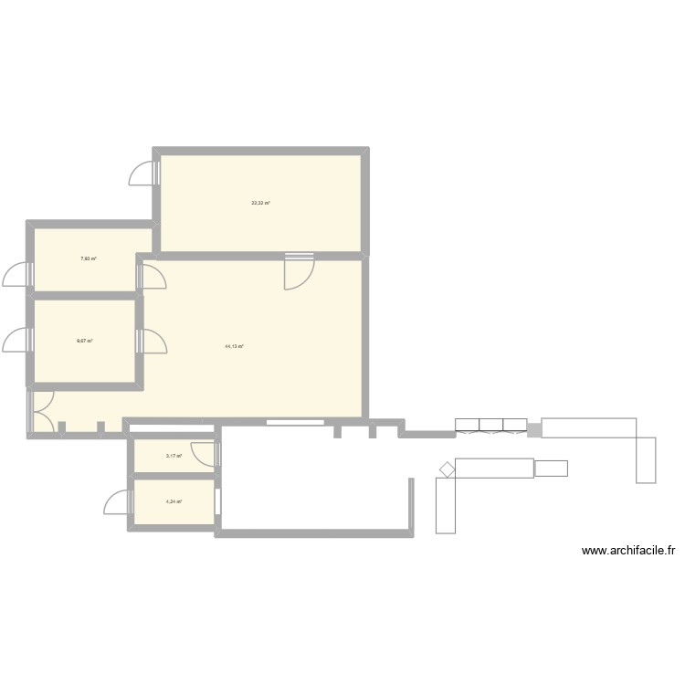 la boucherie. Plan de 0 pièce et 0 m2