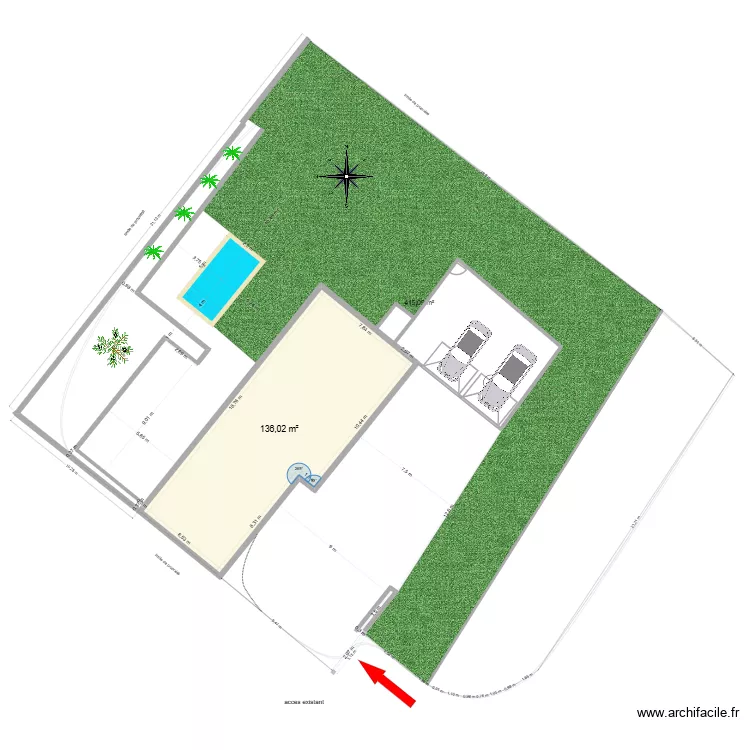 PLAN PC2 GARAGE 3. Plan de 5  et 330 m²