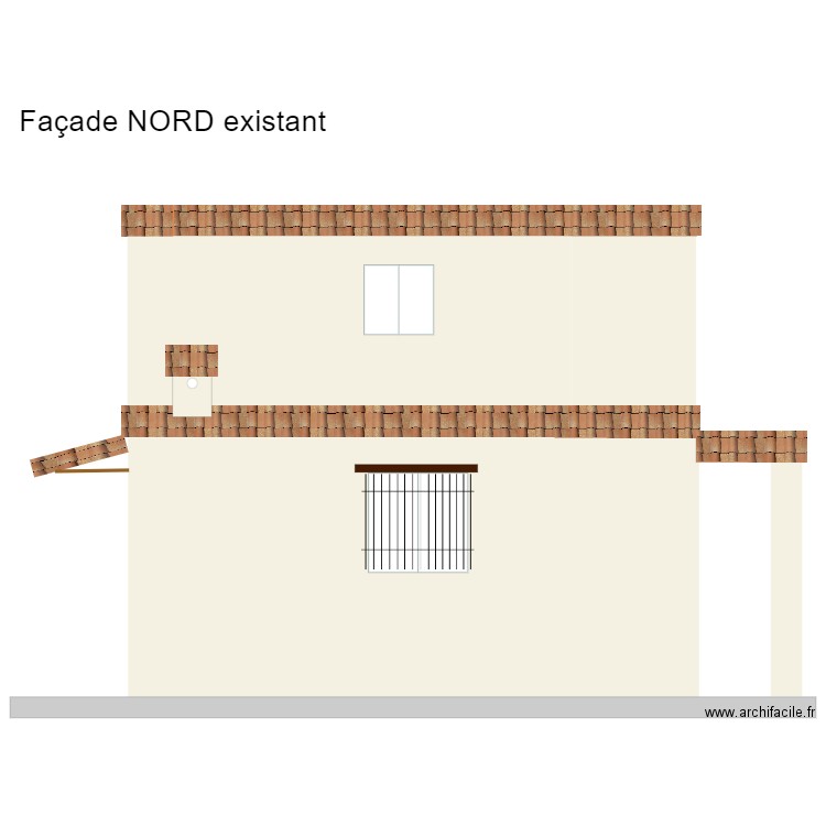 Seb façade NORD existant. Plan de 0 pièce et 0 m2