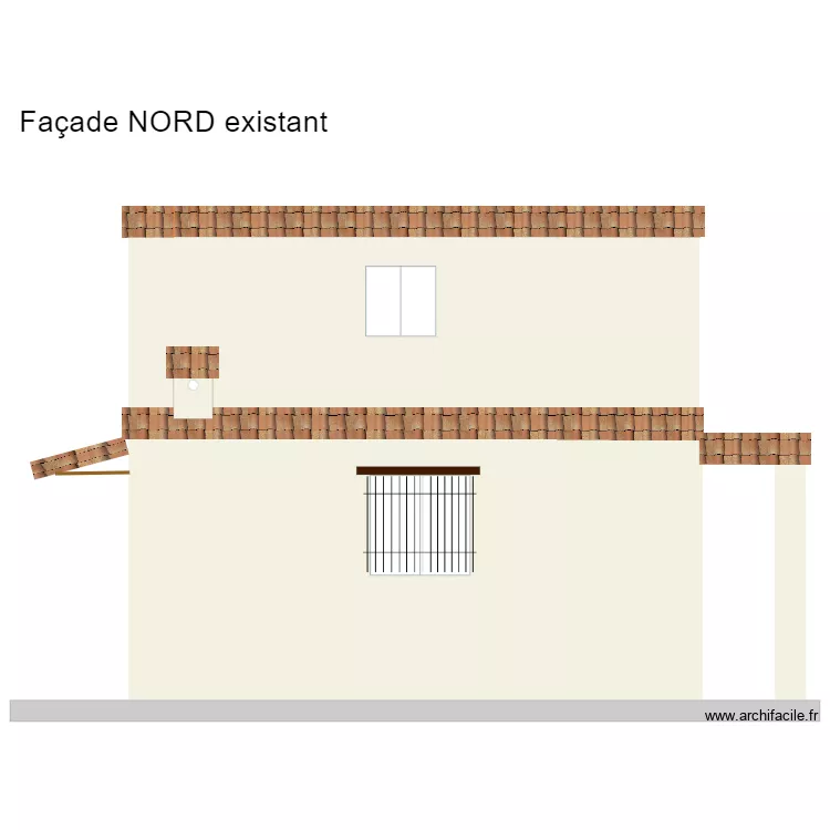 Seb façade NORD existant. Plan de Seb façade NORD existant. Plan de