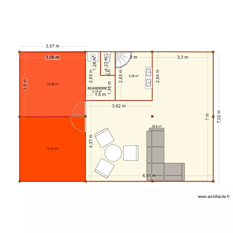 NICO 2026. Plan de 6 et 73 m² NICO 2026. Plan de 6 et 73 m²