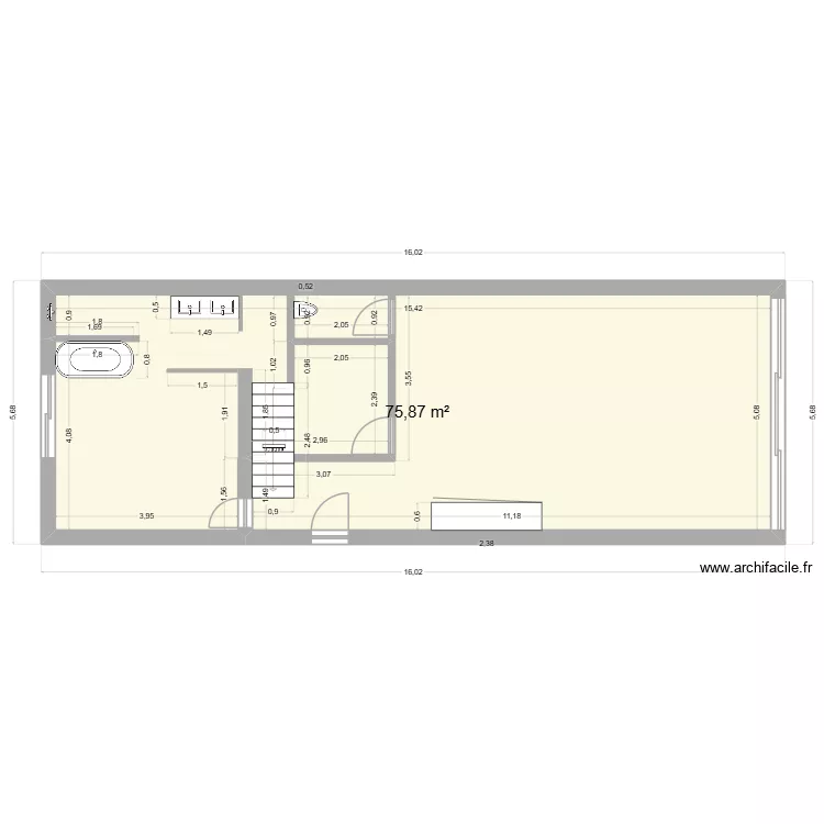 AMENAGEMENT plancher chauffant. Plan de 1 et 76 m² AMENAGEMENT plancher chauffant. Plan de 1 et 76 m²