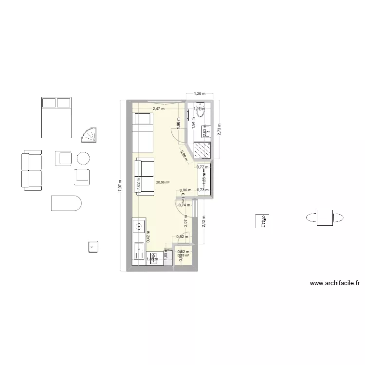 Grancamp am&eacute;nag&eacute;. Plan de 