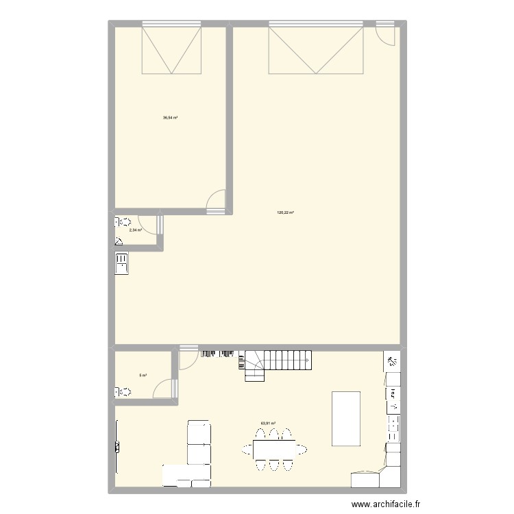 Hangar Maison. Plan de 13 pièces et 292 m2