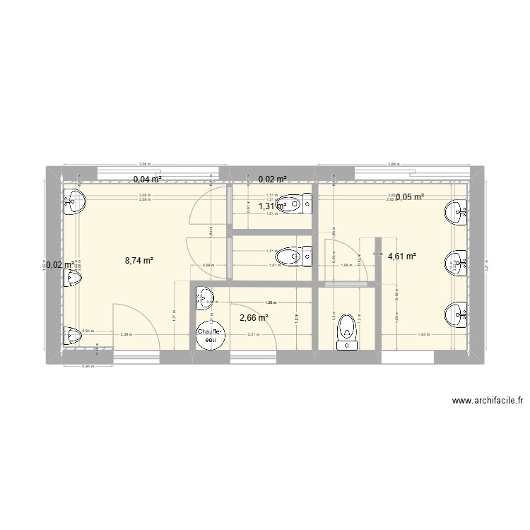 Propo 2. Plan de 8 pièces et 20 m2
