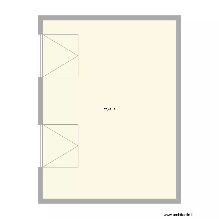 GQ-projet1. Plan de 1 Pièce et 75 m² GQ-projet1. Plan de 1 Pièce et 75 m²