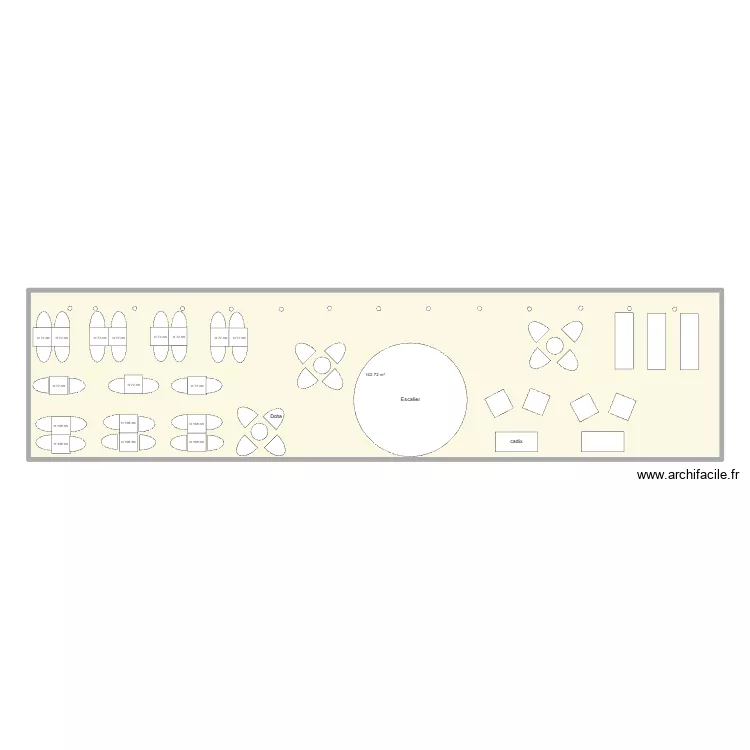 thermes. Plan de 1  et 143 m²