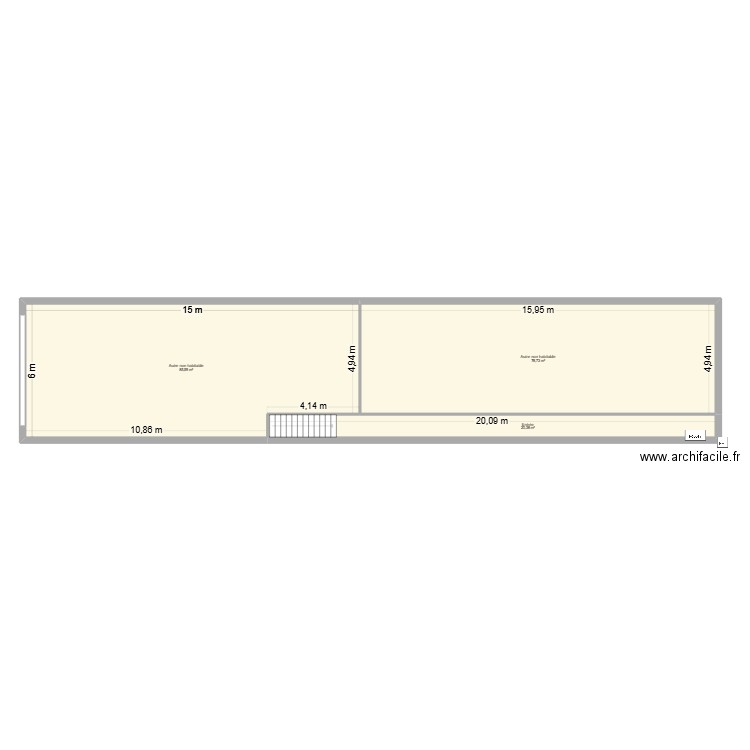 rdc  22 place du marche cambrai. Plan de 3 pièces et 185 m2