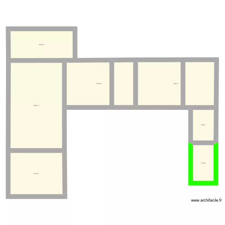 Pouilly RDC. Plan de 