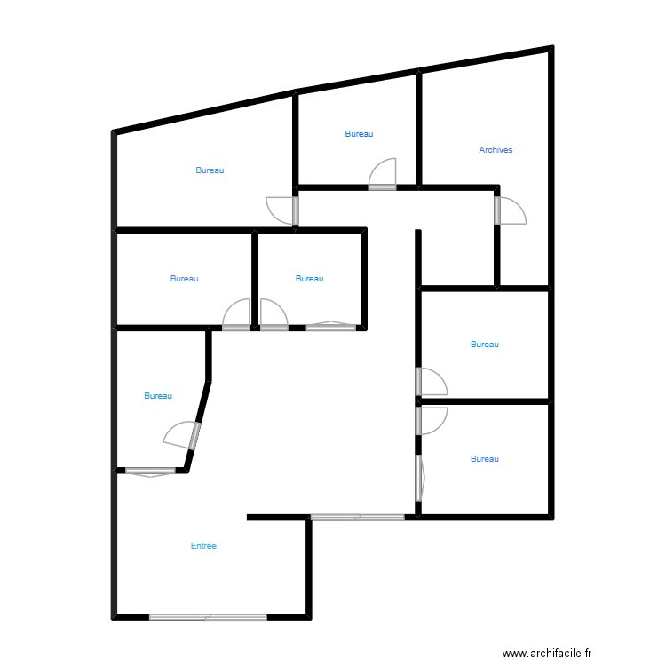 AGV Immobilier. Plan de 9 pièces et 82 m2