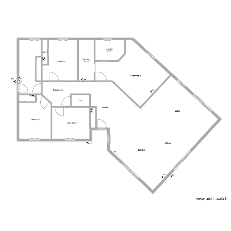 nnn. Plan de 10  et 150 m²