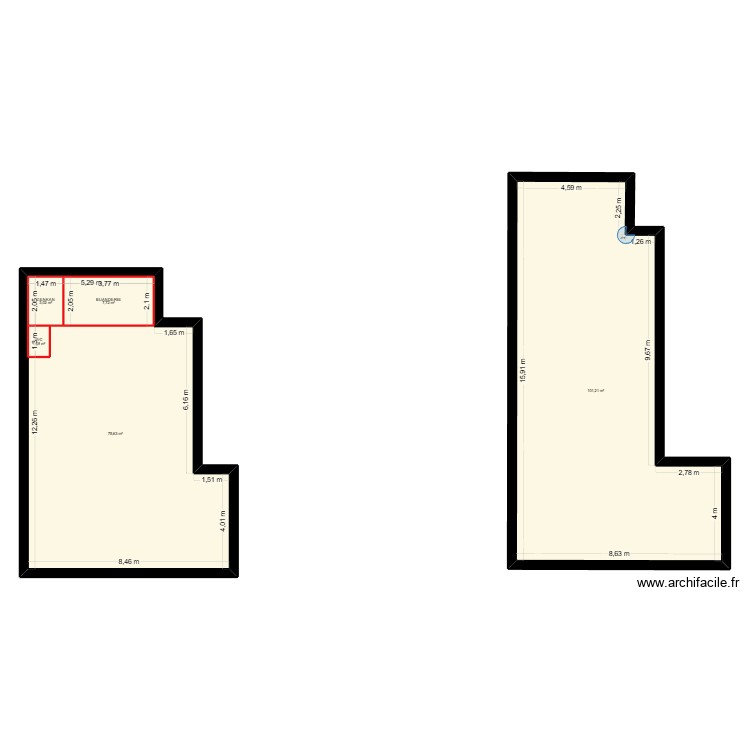 plan 1. Plan de 0 pièce et 0 m2