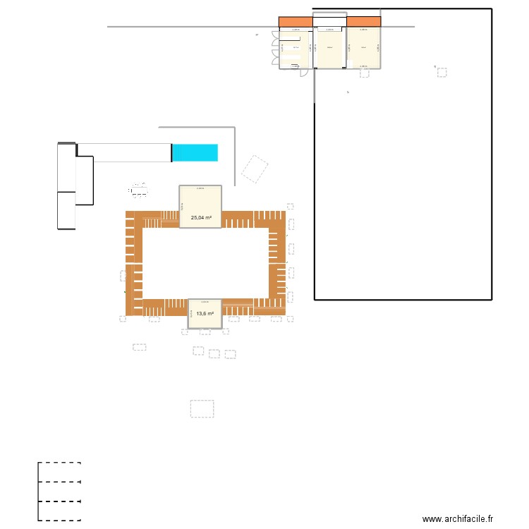 maurens. Plan de 5 pièces et 98 m2