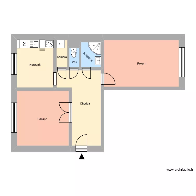 Slavíčkova 2359, byt 7. Plan de 12 et 181 m² Slavíčkova 2359, byt 7. Plan de 12 et 181 m²