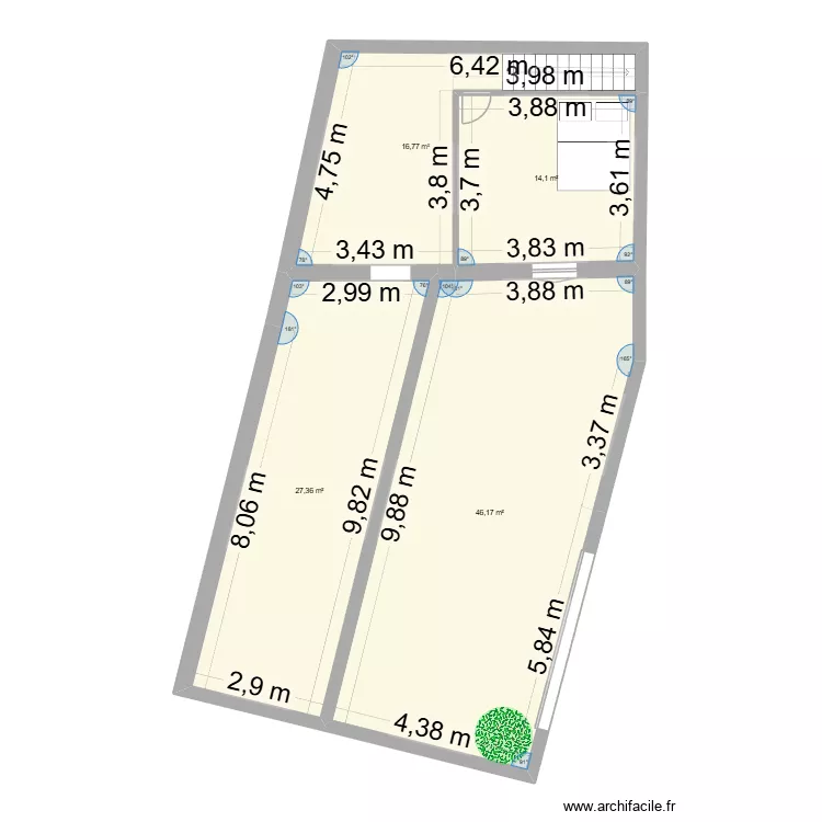 Tours étage. Plan de 4 et 104 m² Tours étage. Plan de 4 et 104 m²