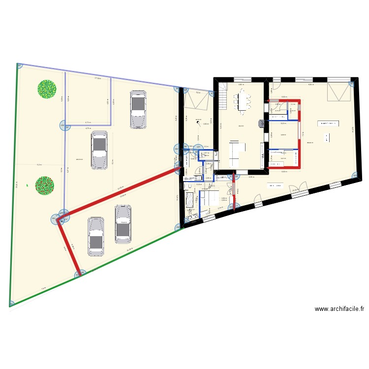 rambr et03. Plan de 98 pièces et 2651 m2