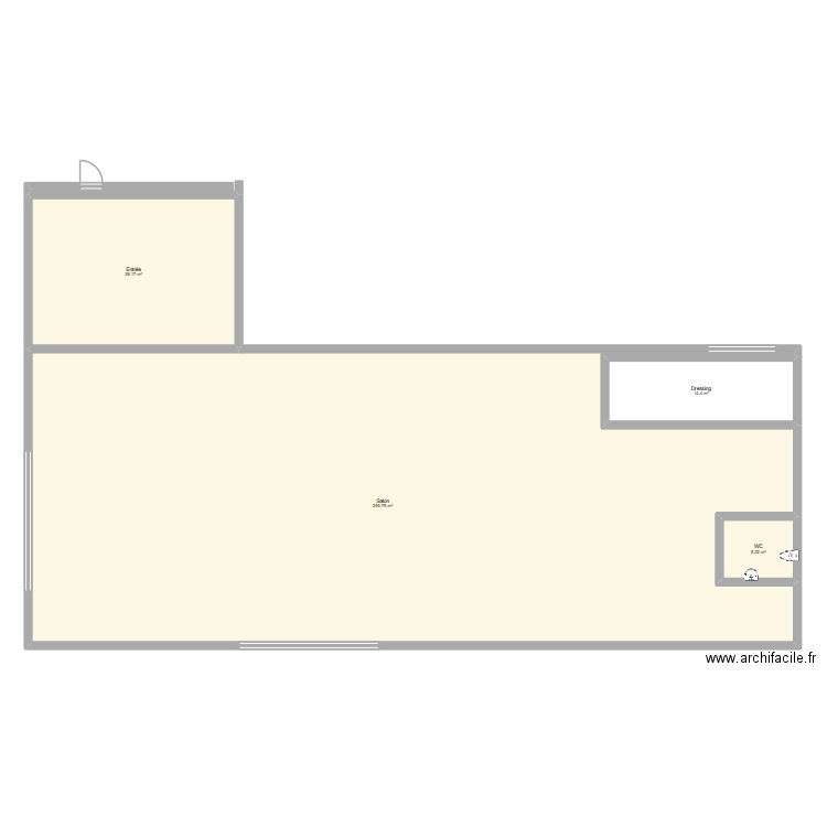 SALON DE COIFFURE. Plan de 4 pièces et 314 m2